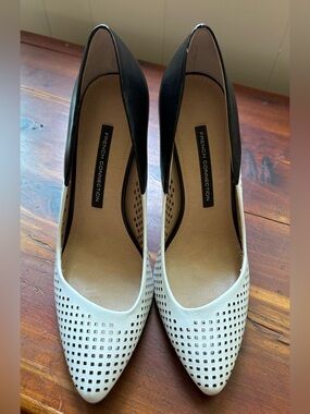 French Connection Maya 2 Perforated Pointed Pumps
